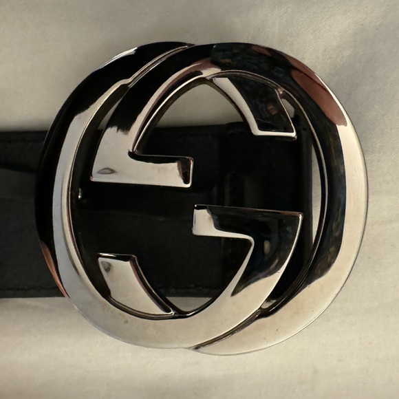 GUCCI Black Leather Belt - Picture 4 of 9